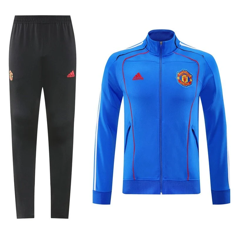 Manchester United Trainingsanzug Jacke Blau und Hose 25/26 Herren