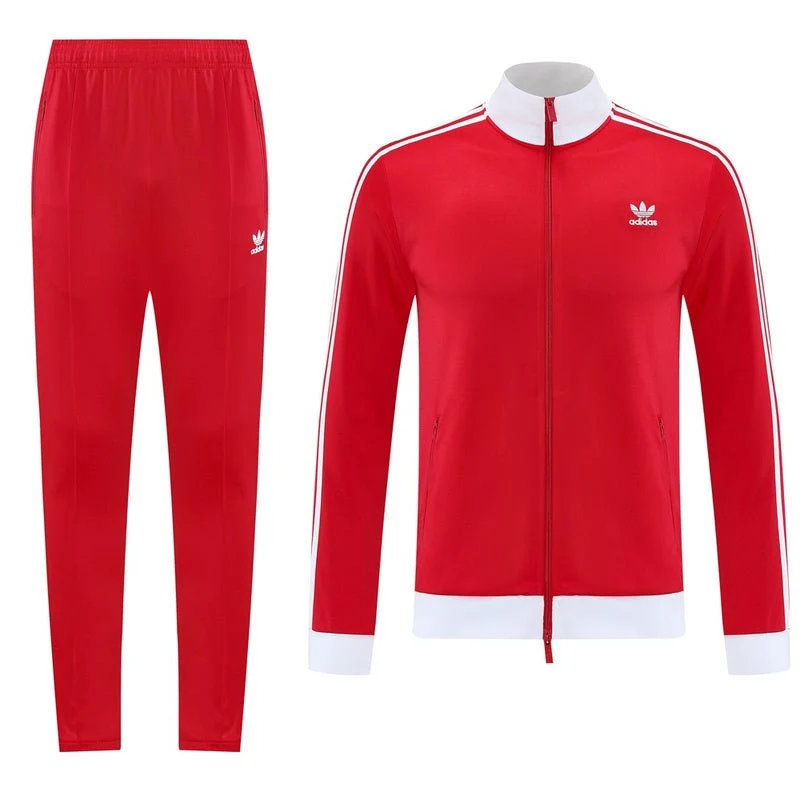 Adidas Trainingsanzug Jacke und Hose Rot Herren