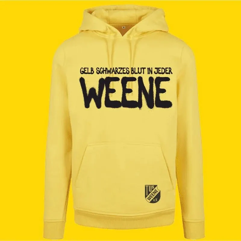 Hoodie Gelb-schwarzes Blut