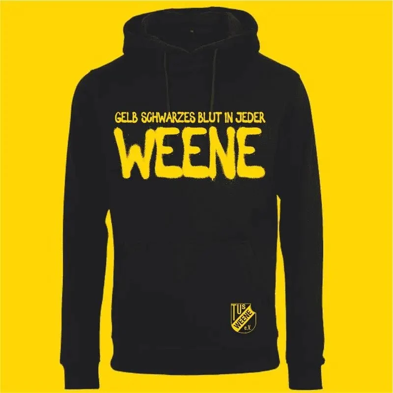 Hoodie Gelb-schwarzes Blut