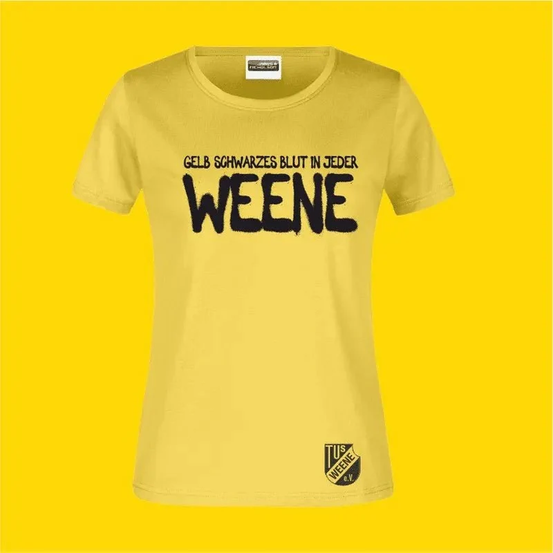 Damenshirt Schwarz-gelbes Blut