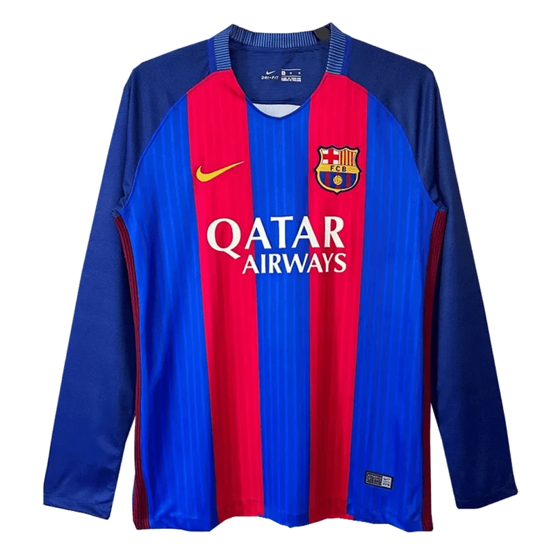 Barcelona Langarm Heimtrikot 2016/17 Herren Fan-Version (Retro)