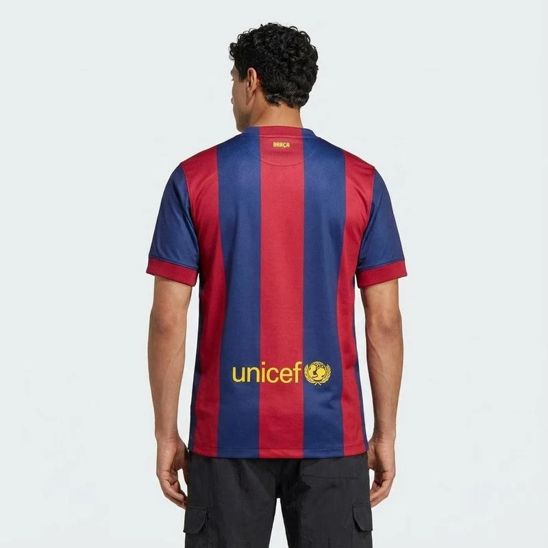 Barcelona Heimtrikot 14/15 Herren Fan-Version Blau und Granat (Retro)