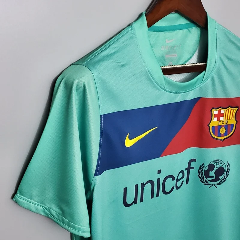 Barcelona Auswärtstrikot 10/11 Herren Fan-Version Blau (Retro)