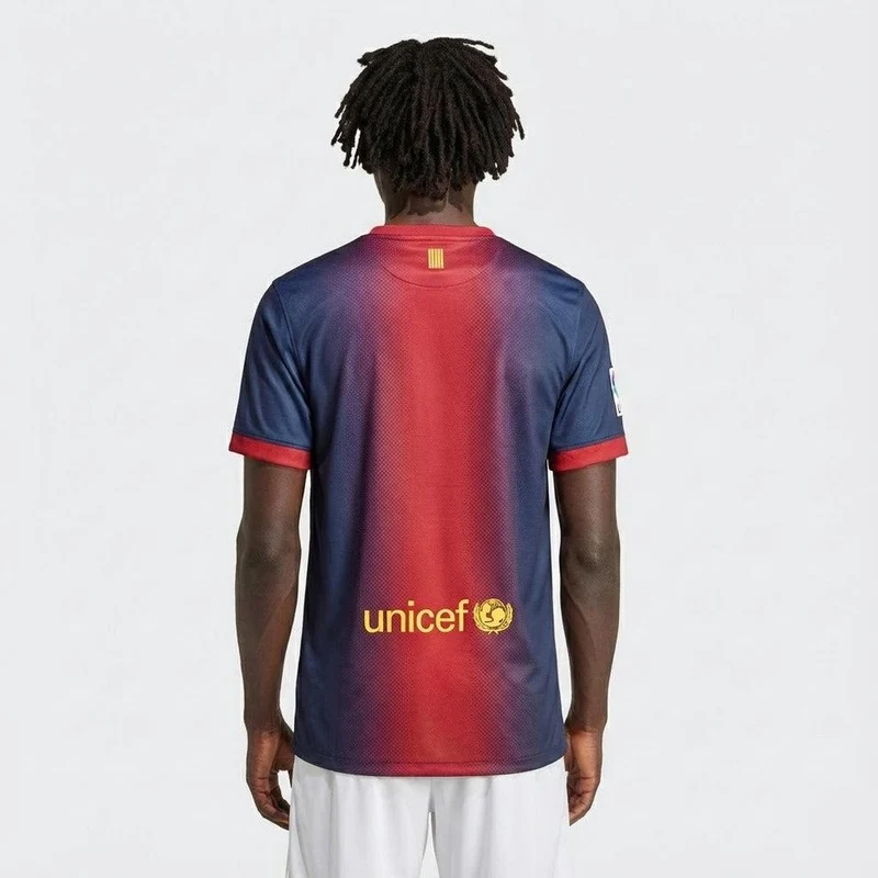 Barcelona Heimtrikot 12/13 Herren Fan-Version Blau und Granat (Retro)