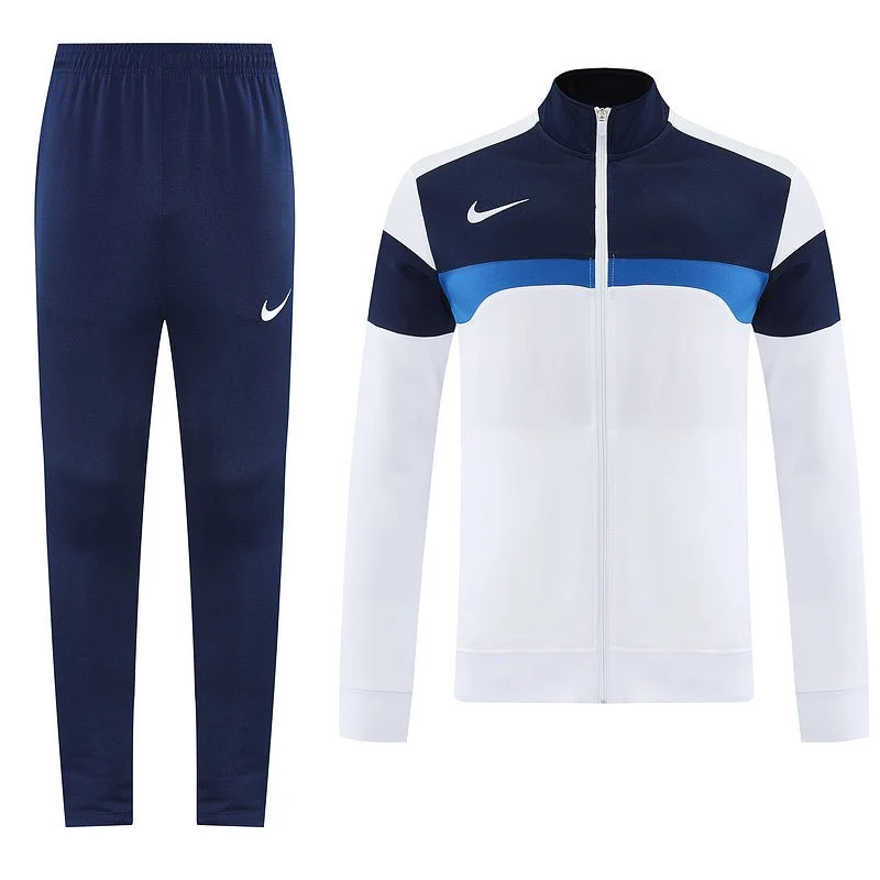 Nike Trainingsanzug Jacke Weiß und Hose Dunkelblau Herren