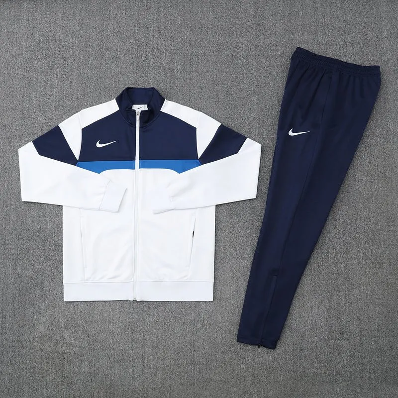 Nike Trainingsanzug Jacke Weiß und Hose Dunkelblau Herren