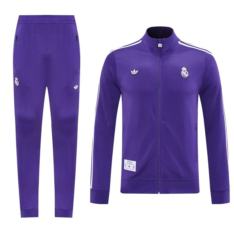 Real Madrid Trainingsanzug Jacke und Hose 25/26 Herren Lila
