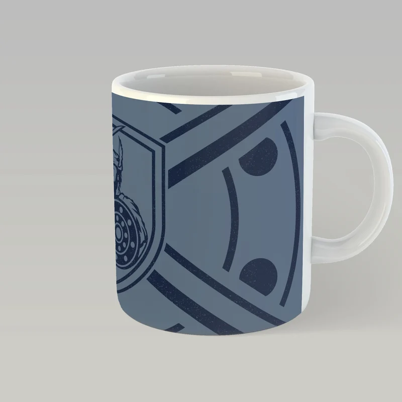 Falkirk Blue Highlander Shield Mug