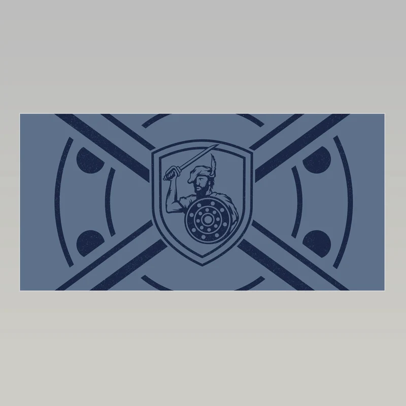 Falkirk Blue Highlander Shield Mug