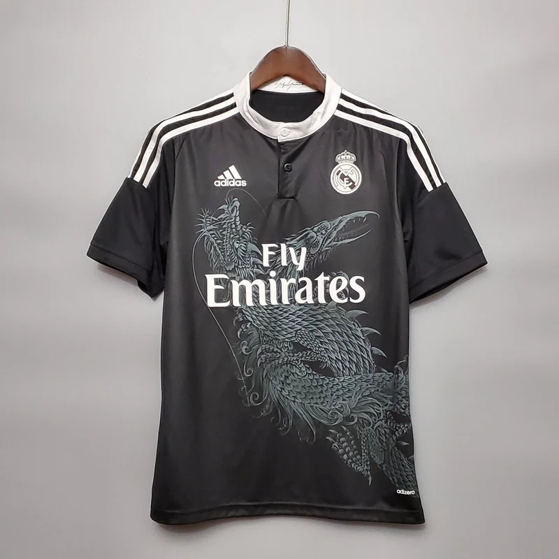 Real Madrid Drittetrikot 14/15 Herren Fan-Version Schwarz (Retro)