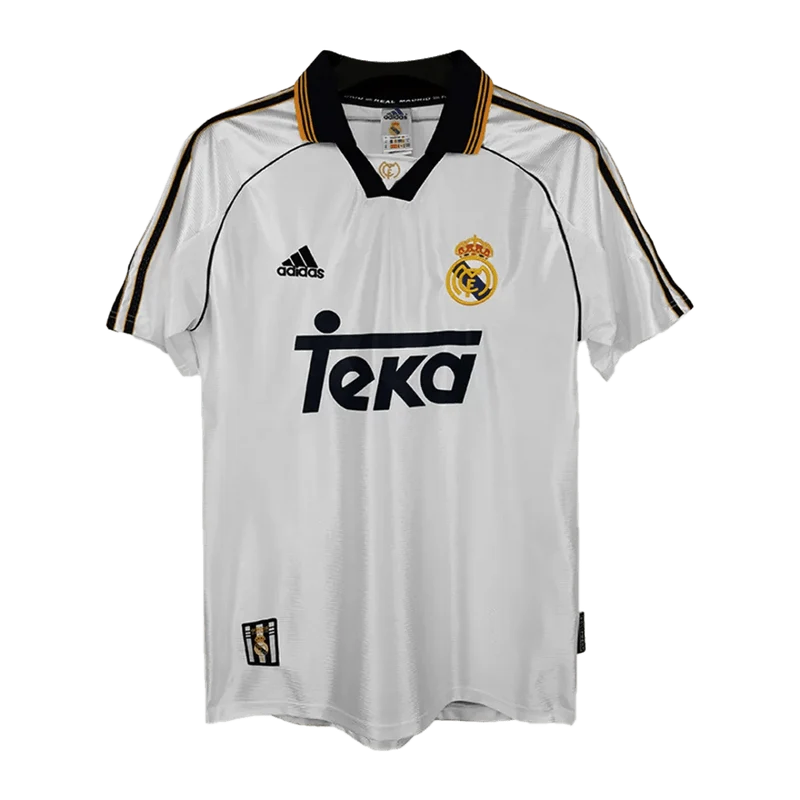 Real Madrid Heimtrikot 98/00 Herren Fan-Version Weiß (Retro)
