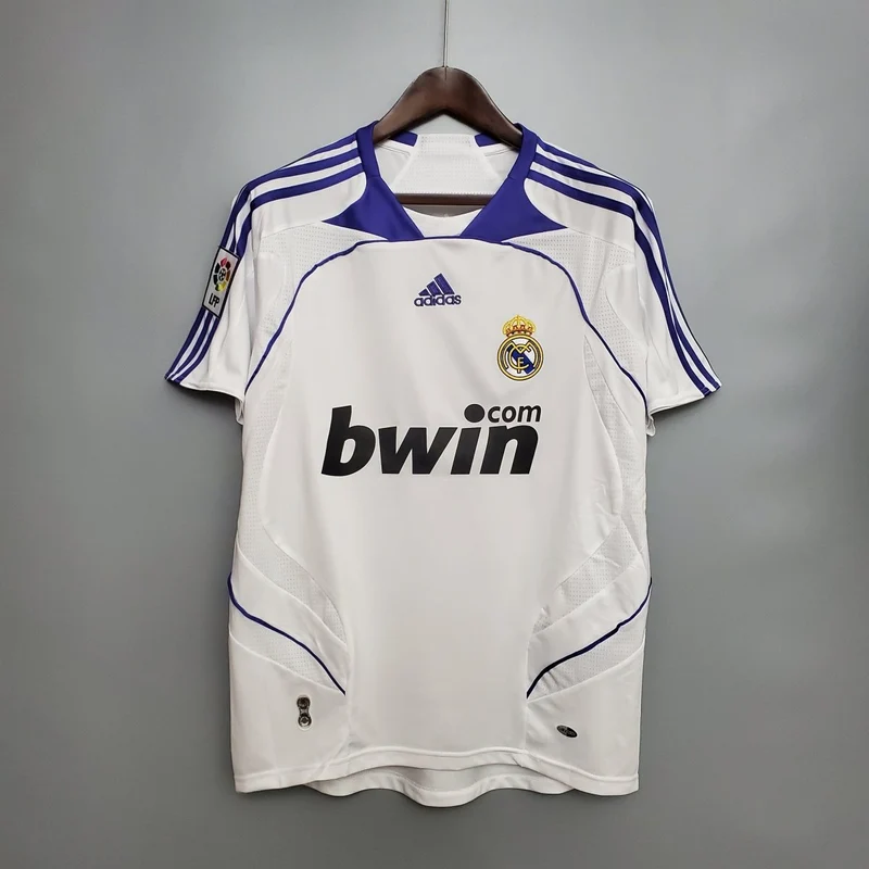 Real Madrid Heimtrikot 07/08 Herren Fan-Version Weiß (Retro)