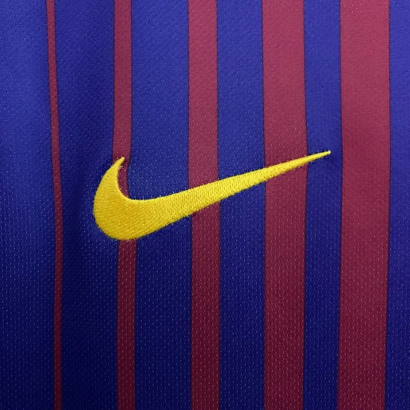 Barcelona Langarm Heimtrikot 2017/18 Herren Fan-Version (Retro)