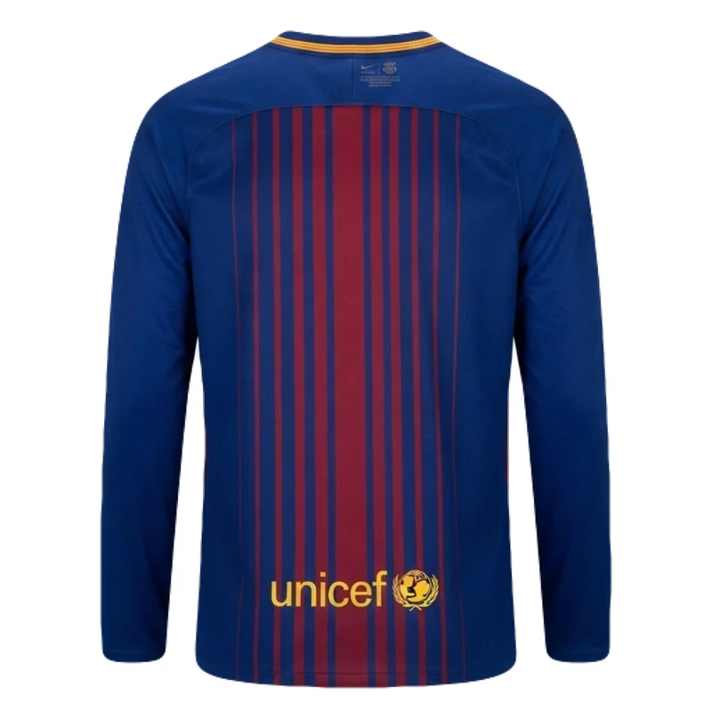 Barcelona Langarm Heimtrikot 2017/18 Herren Fan-Version (Retro)