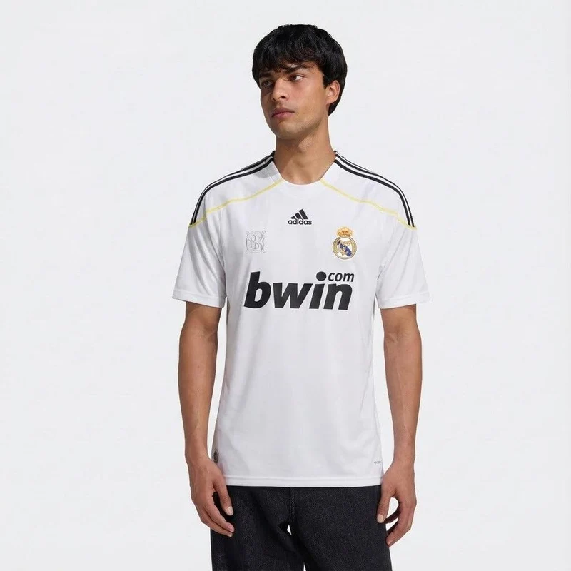 Real Madrid Heimtrikot 09/10 Herren Fan-Version Weiß (Retro)