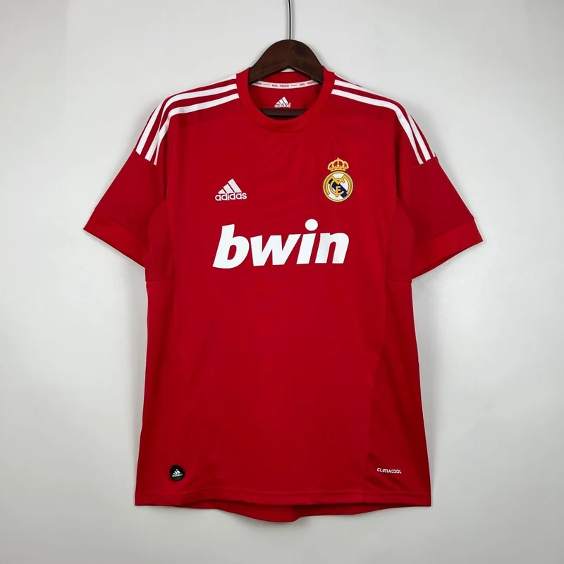 Real Madrid Auswärtstrikot 11/12 Herren Fan-Version Rot (Retro)