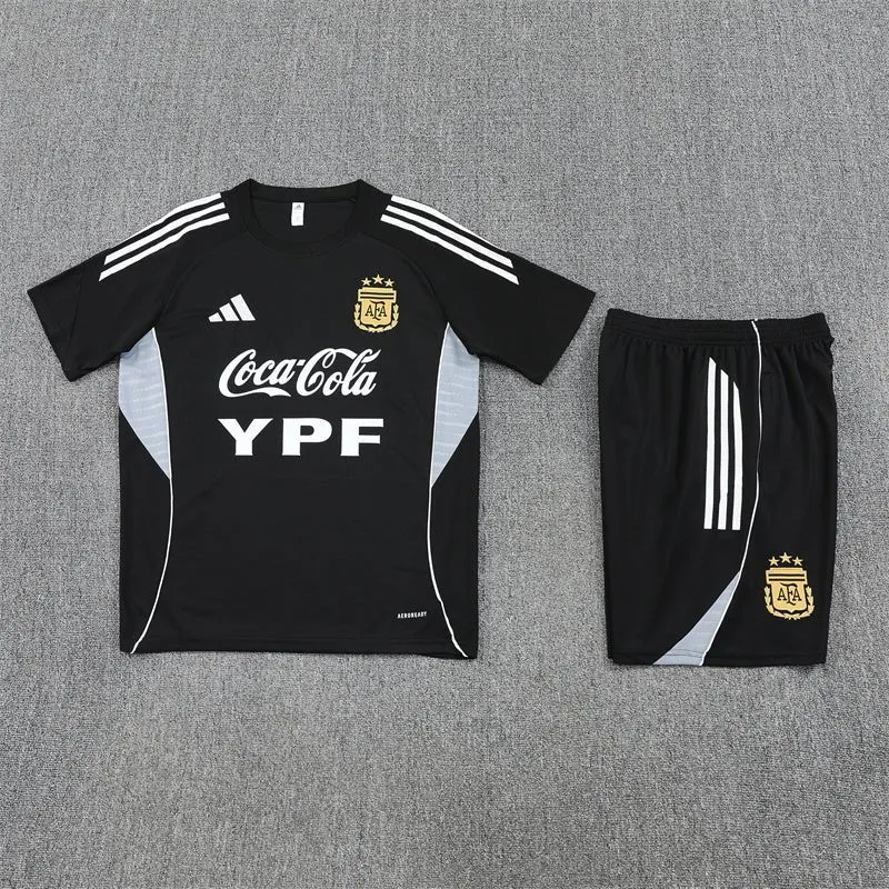 Argentinien Trainingsset 25/26 Trikot und Shorts Schwarz