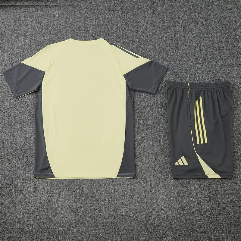 Real Madrid Madrid Trainingsset 25/26 Trikot Gelb und Shorts Grau