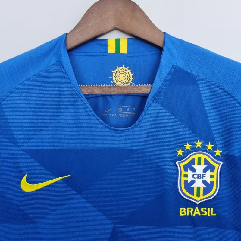 Brasilien Auswärtstrikot 2018/19 Herren Fan-Version Blau (Retro)