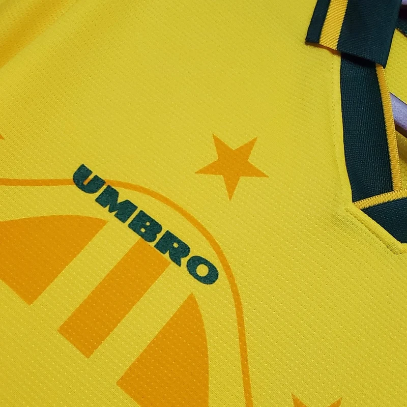 Brasilien Heimtrikot 1994 Herren Fan-Version Gelb (Retro)