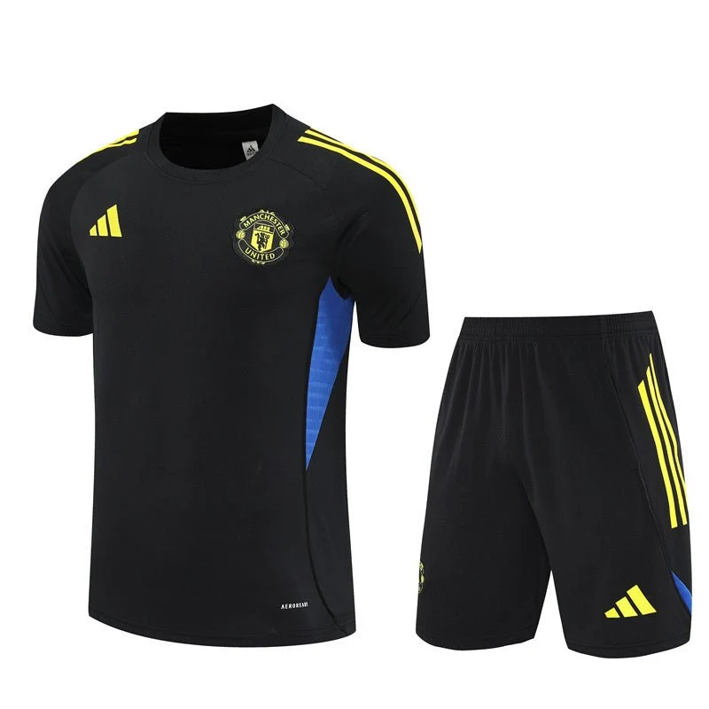 Manchester United Trainingsset 25/26 Trikot und Shorts Schwarz