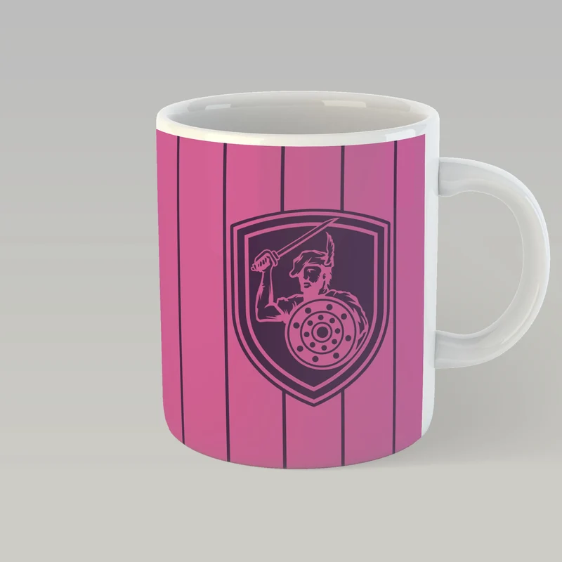 Falkirk Pink Highlander Pinstripe Mug