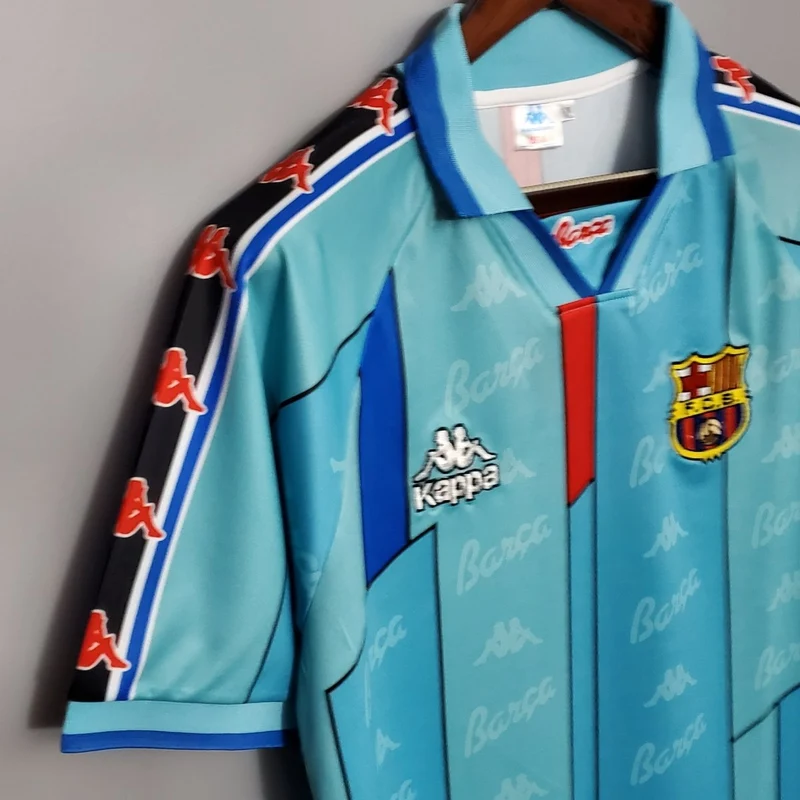 Barcelona Auswärtstrikot 1996/97 Herren Fan-Version Blau (Retro)