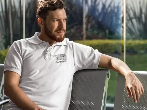 „Camping rockt!“ Poloshirt