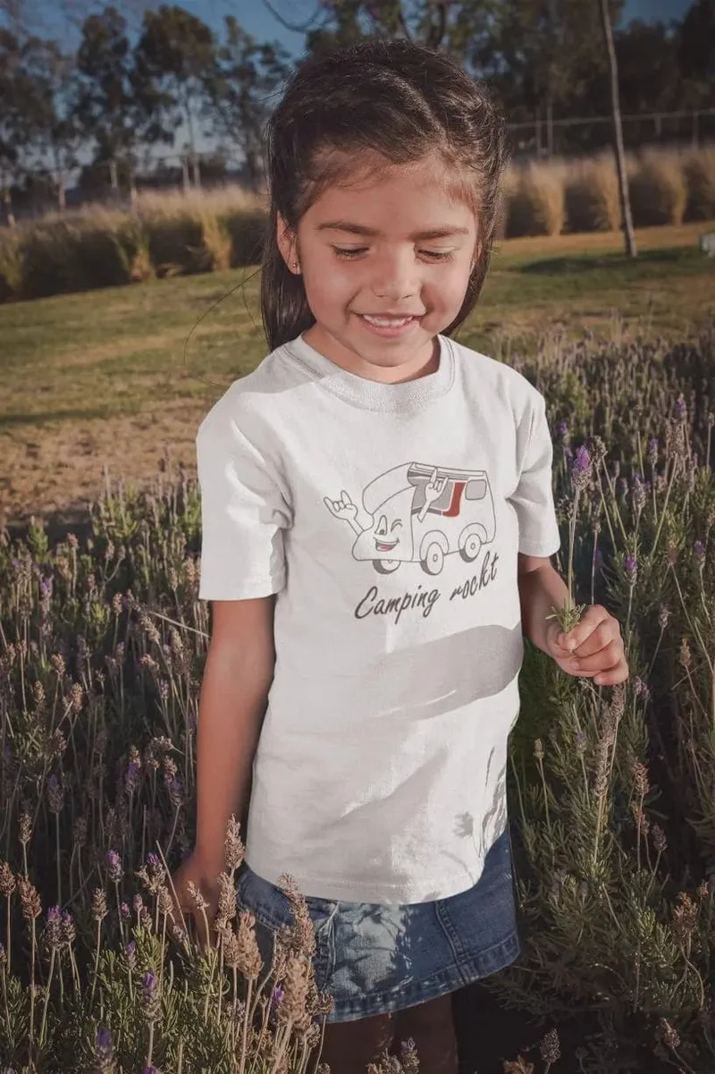 „Camping rockt!“ Kindershirt
