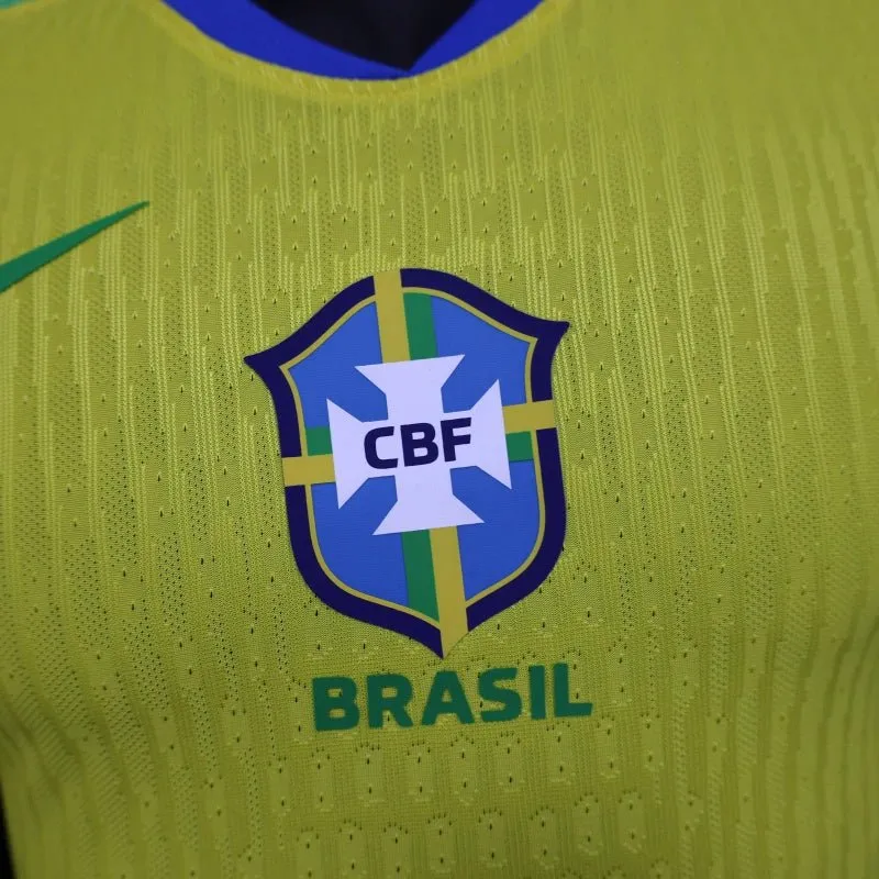 Brasilien Heimtrikot 25/26 Herren Spieler-Version Trikot Gelb