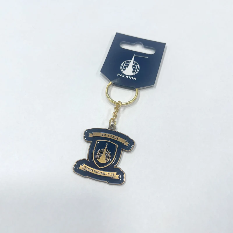 Falkirk 150th Anniversary Metal Keyring (Navy/Gold)