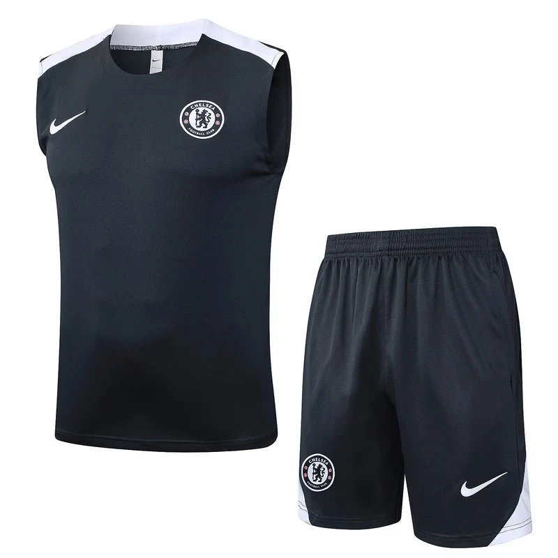 Chelsea Trainingsset 25/26 Tanktot und Shorts Schwarz