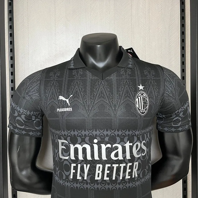 AC Milan Heimtrikot 24/25 Herren Spieler-Version Schwarz