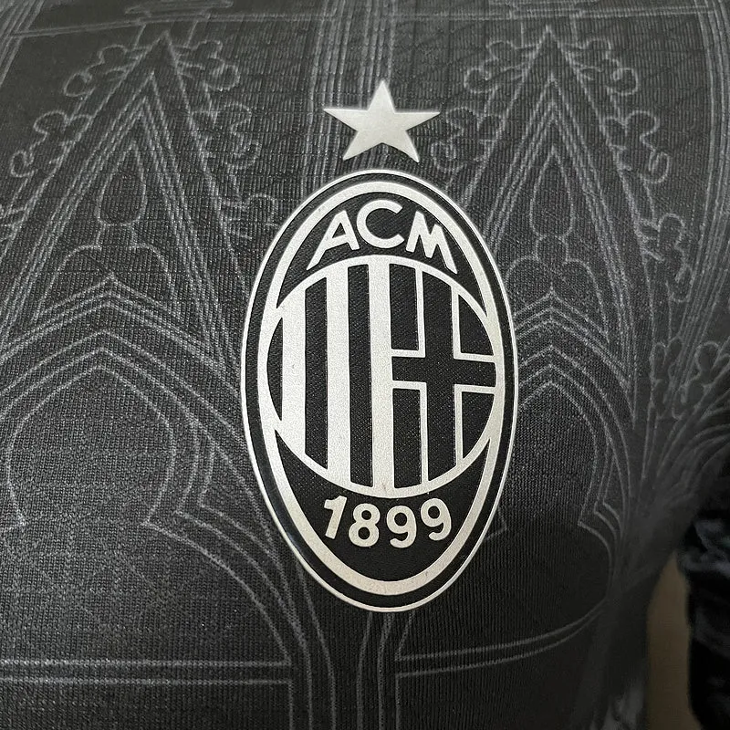 AC Milan Heimtrikot 24/25 Herren Spieler-Version Schwarz