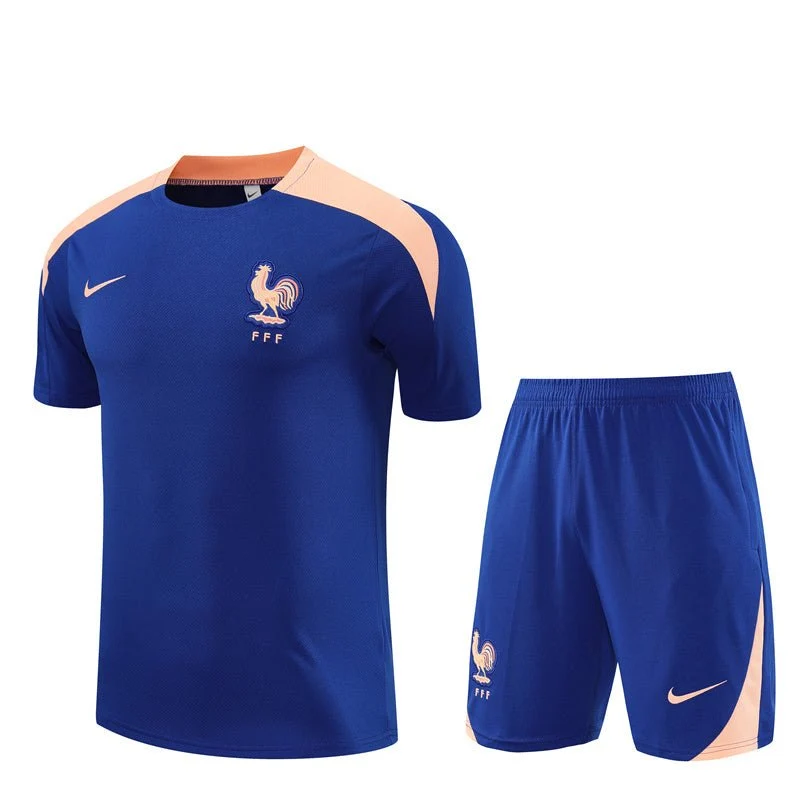 Frankreich Trainingsset 25/26 Trikot und Shorts Blau