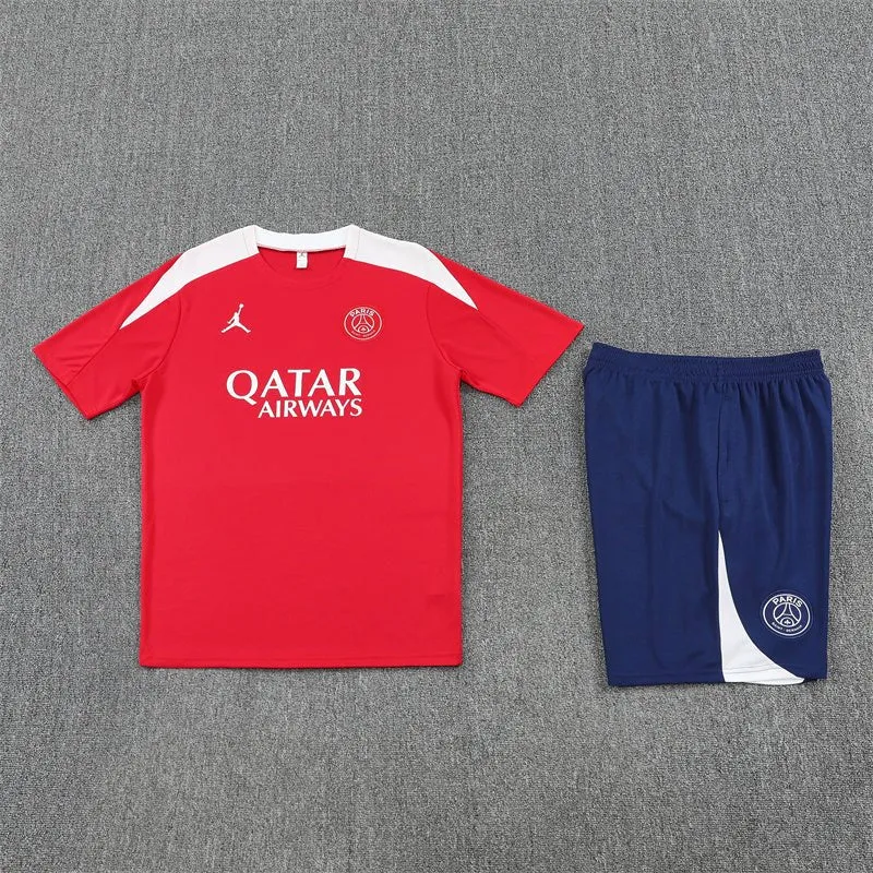 PSG Trainingsset 25/26 Trikot Rot und Shorts Dunkelblau