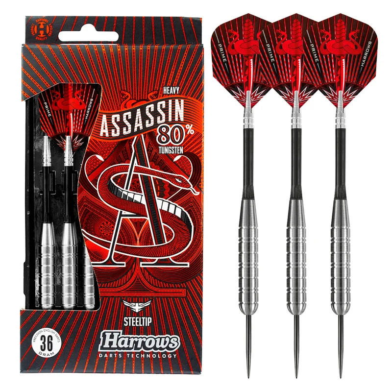 Assassin Heavy Ringed 80% Tungsten - Steel Tip Darts