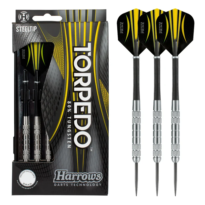 Torpedo 80% Tungsten Darts (Twin Knurl) - Steel Tip Darts
