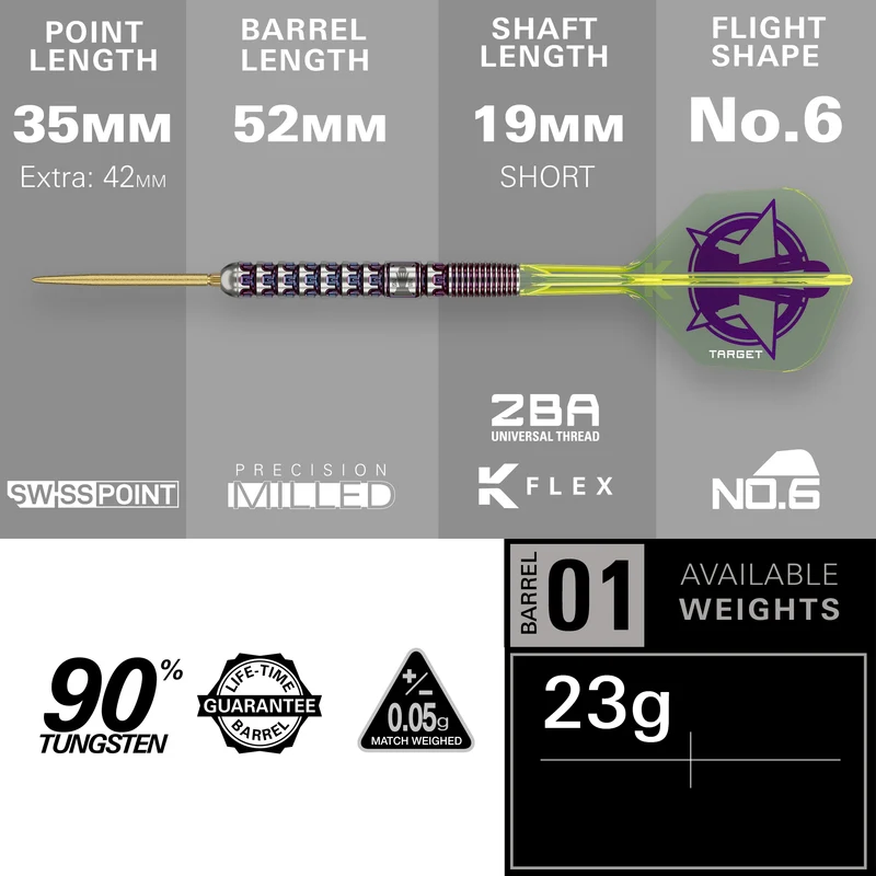 Luke Littler World Champion 2025 Edition 90% Tungsten - Swiss Point Steel Tip Darts