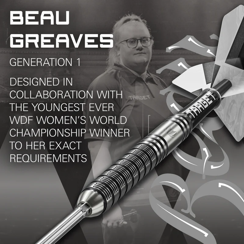 Beau Greaves G1 90% Tungsten - Swiss Point Steel Tip Darts