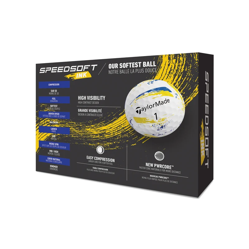 Speedsoft Yellow Ink Golf Balls (Dozen)