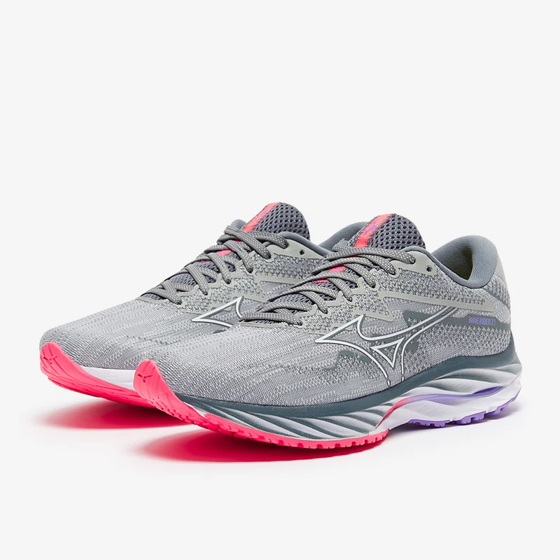 Mizuno Damen Wave Rider 27 - Perlblau/Weiß/High