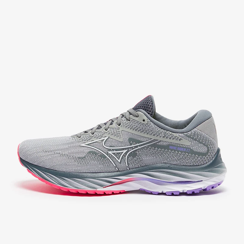 Mizuno Damen Wave Rider 27 - Perlblau/Weiß/High