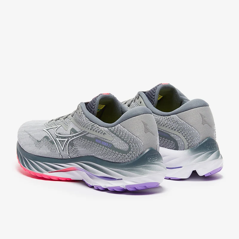 Mizuno Damen Wave Rider 27 - Perlblau/Weiß/High