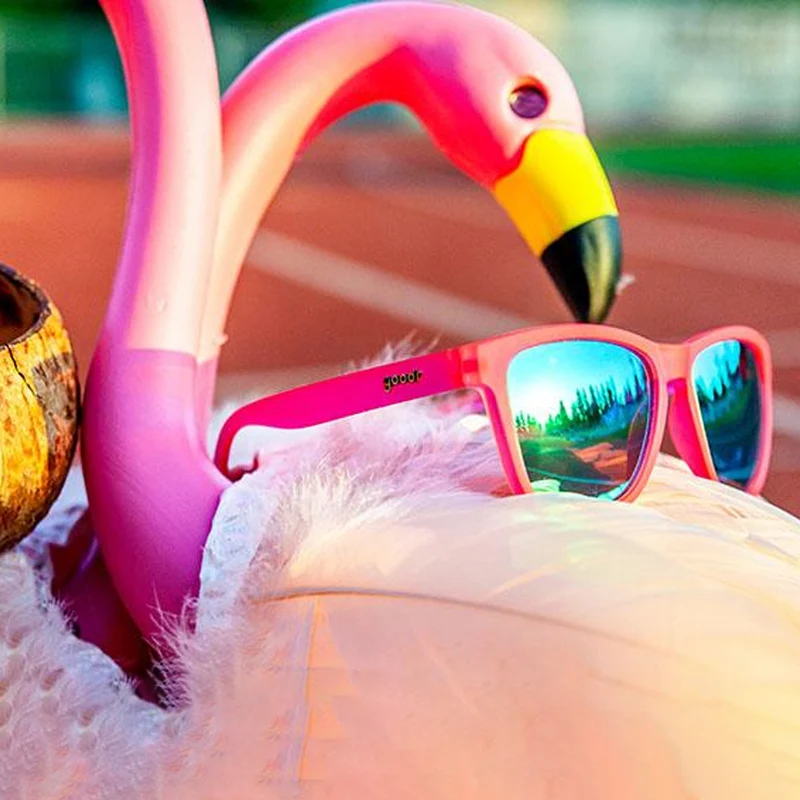Flamingos On A Booze Cruise Sunglasses
