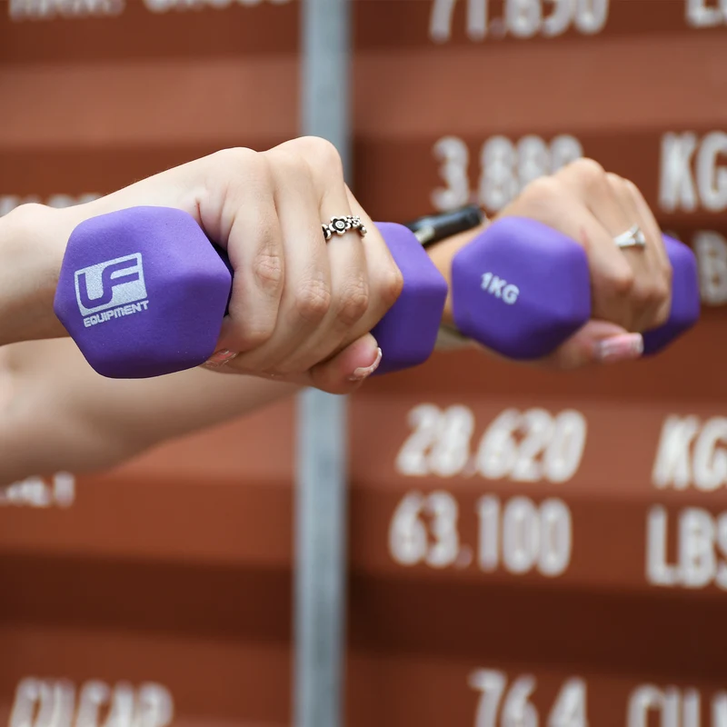 Hex Dumbbells Neoprene Covered (2 x 1Kg)