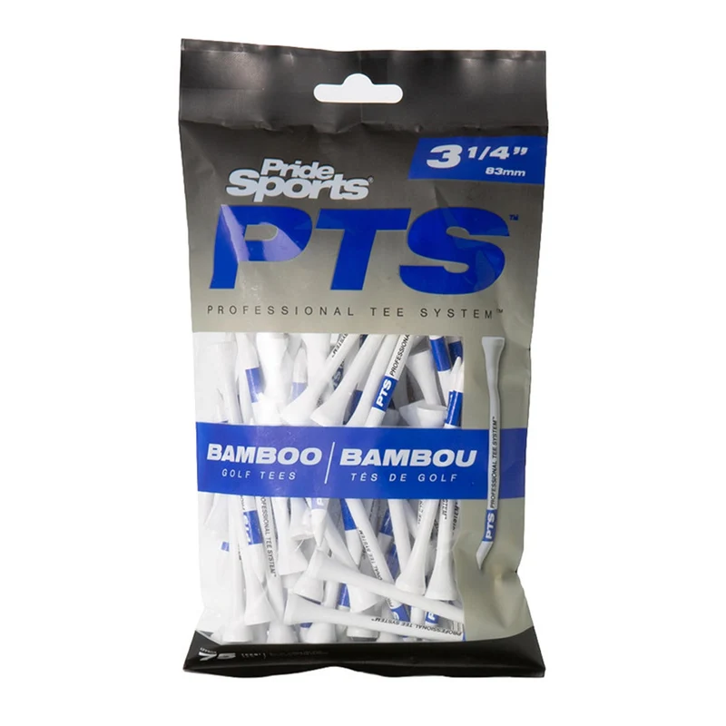 PTS Bamboo Golf Tees (3 1/4") Blue - Pack of 75