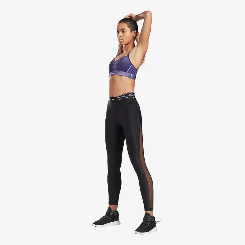 Reebok Womens Studio Lux Strappy Bra AOP