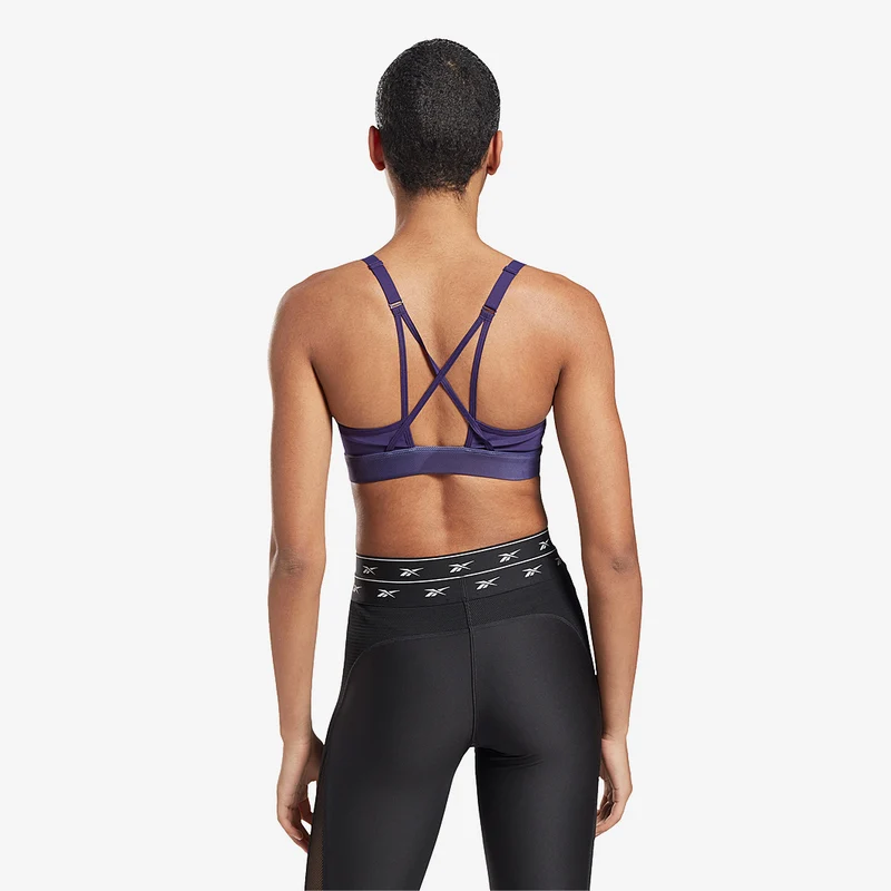 Reebok Womens Studio Lux Strappy Bra AOP